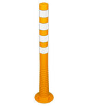 Poteau flexible anti-stationnement jaune/blanc Ø80 mm