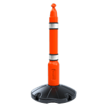 Skipper afzetpaal oranje met voet - t.b.v. kegellint kop