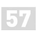 Wegmarkering spuitmal PVC (5mm) - 2 cijfers/letters hoogte 150mm