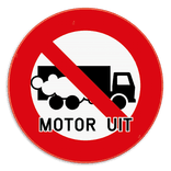 Verbordsbord SB250 - Motor uitschakelen - Vrachtwagen