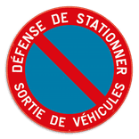 Panneau de stationnement - E1 - Sortie de véhicules