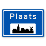 Plaatsnaambord 1000x650mm RVV H01a - Begin bebouwde kom