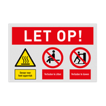 Veiligheidsbord Waarschuwing voor heet oppervlakte
