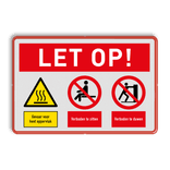 Veiligheidsbord Waarschuwing voor heet oppervlakte
