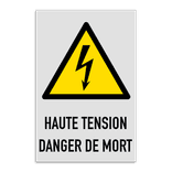 Panneau de danger W012 - LIGNE HAUTE TENSION