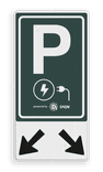 Verkeersbord elektrisch laden - met twee schuine pijlen - DEAN Mobility