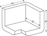 Eckschutzprofil 2-seitig Typ H 47 x 35 mm aus PU-Schaum – selbstklebend