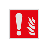 Veiligheidspictogram - Opgelet bij brand - reflecterend