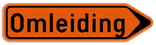 Verkeersbord SB250 F41 - Wegwijzer omleidingsweg Rechts