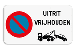 Parkeerverbod - uitrit vrijhouden - wegsleep pictogram