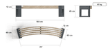 Banc de parc avec dossier - Bicolore - Modèle Bonn