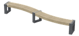 Parkbank - zonder rugleuning - Type Canvas Spine - Tweekleurig
