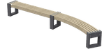 Parkbank zonder rugleuning - Bicolor - type Canvas Curve