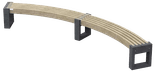 Parkbank zonder rugleuning - Bicolor - type Canvas Arc
