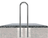 Fahrradanlehnbügel Edelstahl (Ø48mm) - 300x800mm