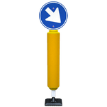 Borne de signalisation flexible B21a1/B21a2 Ø160 mm réfléchissante