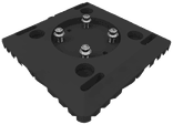 Borne de signalisation BB21 flexible noir/blanc Ø160 mm