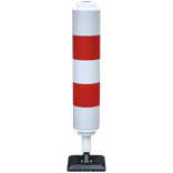 Verkeerszuil BB21 rood/wit Ø160mm - Veerpaal kunststof flexibel - reflecterend