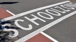 Wegmarkering sjabloon PVC (5mm) - hoogte 100cm - Mallen set SCHOOLZONE + strepen