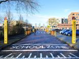 Wegmarkering sjabloon PVC (5mm) - hoogte 100cm - Mallen set SCHOOLZONE + strepen
