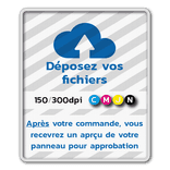 Panneau d'information 1100x1300 réfléchissant avec votre propre impression