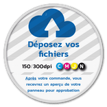 Panneau d'information rond réfléchissant avec votre propre impression