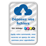 Panneau d'information 2:3 réfléchissant avec votre propre impression