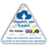 Panneau d'information trianglulaire réfléchissant avec votre propre impression