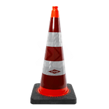 Cône de signalisation 75 cm réfléchissant avec votre logo - Cône de signalisation officiel Belge