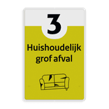 Informatiebord afval recycling - grof huishoudelijk afval - reflecterend