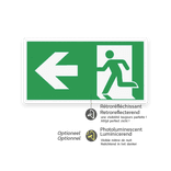 Panneau de sortie de secours | Standard ISO 7010 plat réfléchissant