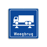 Verkeersbord weegbrug blauw/wit - reflecterend