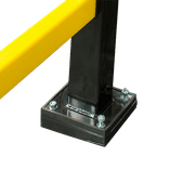 Veiligheidsrailing TS-1 magazijn staal flexibel - begin/einde/midden/hoek paal - bodemmontage