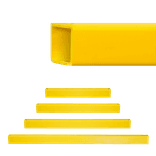 Traverse flexible TS-1 – Barrière de sécurité industrielle jaune