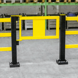 Deur met paal voor veiligheidsrailing TS-1 magazijn staal - bodemmontage