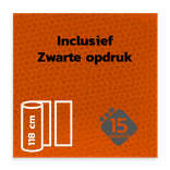 Reflecterende folie FLUOR Oranje met Zwarte print  klasse 3 T-7514