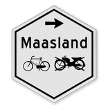 Verkeersbord zeskant met eigen ontwerp - reflecterend