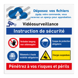 Panneau de sécurité pour chantier - Instruction de sécurité avec votre logo