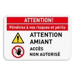 Panneau de sécurité - Danger amiante