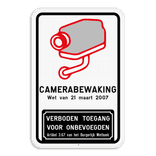 Camerabord België - wet van 21 maart 2007 - Verboden toegang