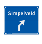 Bewegwijzeringsbord stalen plaatdelen - 1500x1200mm (2x1500x600mm) - reflecterend klasse 3