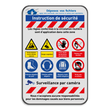 Panneau de sécurité | 8 pictogrammes + logo et bannière