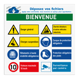 Panneau de sécurité | 8 pictogrammes + logo et bannière