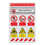 Panneau de sécurité | 6 pictogrammes + bannière