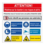 Panneau de sécurité | 6 pictogrammes + bannière