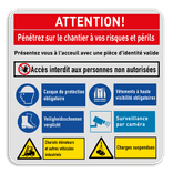 Panneau de sécurité | 6 pictogrammes + bannière