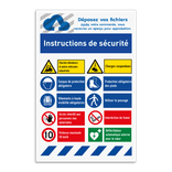 Panneau de sécurité | 10 pictogrammes + logo et bannière