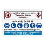 Panneau de sécurité⎢Les visiteurs rendent visie à l'expert en démolition d'amiante