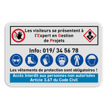 Panneau de sécurité⎢Les visiteurs rendent visie à l'expert en démolition d'amiante