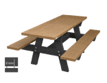 Picknicktafel met gesloten tafelblad - type Oslo - Bicolor